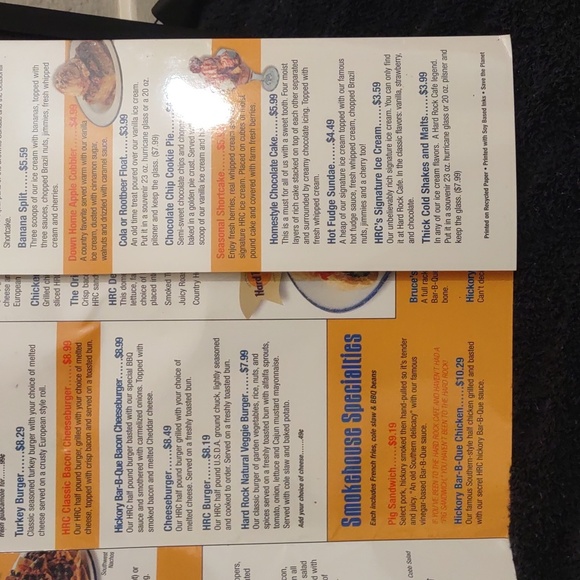 USED HARD ROCK CAFE MENU 2001 HAS WEAR AS SEEN IN PHOTOS - Picture 6 of 11